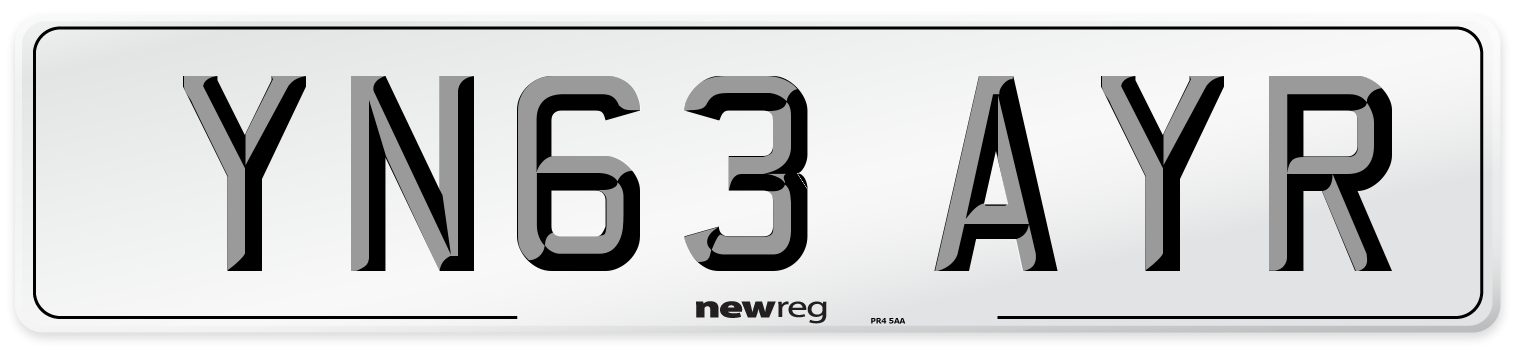 YN63 AYR Number Plate from New Reg